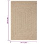 ZIZUR jute look indoor and outdoor rug 140x200cm by vidaXL, Rugs - Ref: Foro24-364832, Price: 81,12 €, Discount: %
