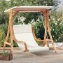 Columpio con cojín y toldo madera maciza de abeto by vidaXL, Garden rockers - Ref: Foro24-3200623, Price: 403,27 €, Discount: %