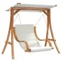 Columpio con cojín y toldo madera maciza de abeto by vidaXL, Garden rockers - Ref: Foro24-3200623, Price: 403,27 €, Discount: %