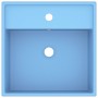 Lavabo cuadrado rebosadero cerámica azul claro mate 41x41 cm de vidaXL, Lavabos - Ref: Foro24-146945, Precio: 83,31 €, Descue...