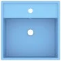 Matte light blue ceramic square overflow sink 41x41 cm by vidaXL, Sinks - Ref: Foro24-146945, Price: 79,06 €, Discount: %