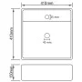Lavabo cuadrado rebosadero cerámica azul claro mate 41x41 cm de vidaXL, Lavabos - Ref: Foro24-146945, Precio: 78,84 €, Descue...