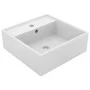 Square matte white ceramic overflow sink 41x41 cm by vidaXL, Sinks - Ref: Foro24-146943, Price: 99,68 €, Discount: %