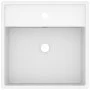 Square matte white ceramic overflow sink 41x41 cm by vidaXL, Sinks - Ref: Foro24-146943, Price: 99,68 €, Discount: %