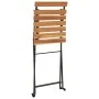 Zusammenklappbare Café-Möbel, 7-teilig, aus massivem Akazienholz und Stahl von vidaXL, Gartensets - Ref: Foro24-3152099, Prei...