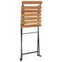 Zusammenklappbare Café-Möbel, 7-teilig, aus massivem Akazienholz und Stahl von vidaXL, Gartensets - Ref: Foro24-3152099, Prei...
