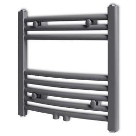 Grauer gebogener Badheizkörper 480x480 mm von vidaXL, Heizkörper - Ref: Foro24-141896, Preis: 57,64 €, Rabatt: %