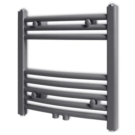Radiador toallero de baño curvo gris 480x480 mm de vidaXL, Radiadores - Ref: Foro24-141896, Precio: 56,69 €, Descuento: %