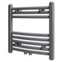 Radiador toallero de baño curvo gris 480x480 mm de vidaXL, Radiadores - Ref: Foro24-141896, Precio: 56,69 €, Descuento: %