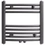 Radiador toallero de baño curvo gris 480x480 mm de vidaXL, Radiadores - Ref: Foro24-141896, Precio: 56,69 €, Descuento: %