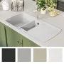 Kitchen sink with two white granite bowls by vidaXL, Sinks - Ref: Foro24-144855, Price: 242,61 €, Discount: %