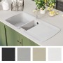 Küchenspüle mit zwei weißen Granitschüsseln von vidaXL, Sinkt - Ref: Foro24-144855, Preis: 262,33 €, Rabatt: %