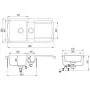 Kitchen sink with two white granite bowls by vidaXL, Sinks - Ref: Foro24-144855, Price: 242,61 €, Discount: %