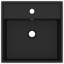 Luxurious square matte black ceramic overflow sink 41x41 cm by vidaXL, Sinks - Ref: Foro24-146953, Price: 87,05 €, Discount: %
