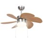Ceiling fan with light brown lamp 76 cm by vidaXL, Ceiling fans - Ref: Foro24-51489, Price: 114,84 €, Discount: %