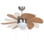 Ceiling fan with light brown lamp 76 cm by vidaXL, Ceiling fans - Ref: Foro24-51489, Price: 114,84 €, Discount: %