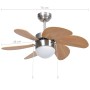 Ceiling fan with light brown lamp 76 cm by vidaXL, Ceiling fans - Ref: Foro24-51489, Price: 114,84 €, Discount: %