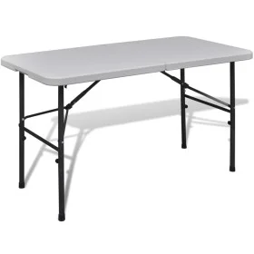 Folding garden table 122 cm HDPE white by vidaXL, camping furniture - Ref: Foro24-41568, Price: 72,49 €, Discount: %