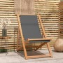Folding beach chair solid gray teak wood by vidaXL, Garden chairs - Ref: Foro24-47415, Price: 79,58 €, Discount: %