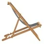 Folding beach chair solid gray teak wood by vidaXL, Garden chairs - Ref: Foro24-47415, Price: 74,33 €, Discount: %