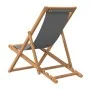 Folding beach chair solid gray teak wood by vidaXL, Garden chairs - Ref: Foro24-47415, Price: 74,33 €, Discount: %