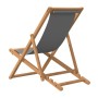 Silla de playa plegable madera maciza de teca gris