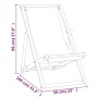 Folding beach chair solid gray teak wood by vidaXL, Garden chairs - Ref: Foro24-47415, Price: 79,58 €, Discount: %