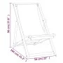 Folding beach chair solid gray teak wood by vidaXL, Garden chairs - Ref: Foro24-47415, Price: 74,33 €, Discount: %