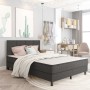 Box spring bed dark gray fabric 140x200 cm by vidaXL, Beds and slatted bases - Ref: Foro24-3054716, Price: 544,26 €, Discount: %