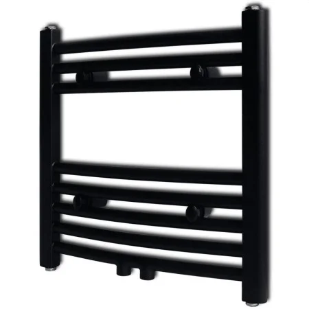 Black curved bathroom towel radiator 480x480 mm by vidaXL, Radiators - Ref: Foro24-141912, Price: 65,95 €, Discount: %