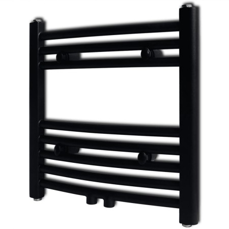 Schwarzer gebogener Badheizkörper 480x480 mm von vidaXL, Heizkörper - Ref: Foro24-141912, Preis: 67,11 €, Rabatt: %