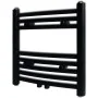 Black curved bathroom towel radiator 480x480 mm by vidaXL, Radiators - Ref: Foro24-141912, Price: 65,95 €, Discount: %