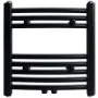 Black curved bathroom towel radiator 480x480 mm by vidaXL, Radiators - Ref: Foro24-141912, Price: 65,95 €, Discount: %