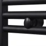 Black curved bathroom towel radiator 480x480 mm by vidaXL, Radiators - Ref: Foro24-141912, Price: 65,95 €, Discount: %