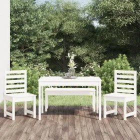 Garden dining set 4 pieces solid white pine wood by vidaXL, Garden sets - Ref: Foro24-3154702, Price: 327,45 €, Discount: %