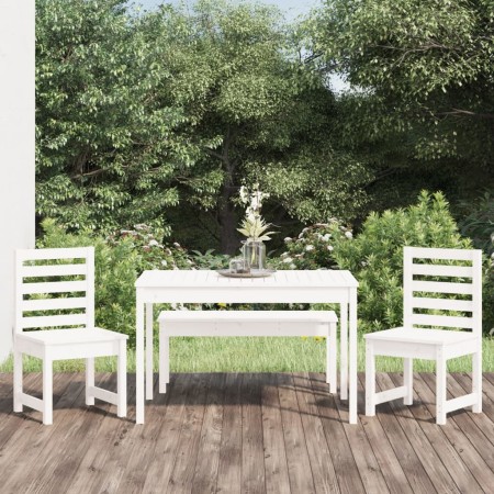 Garden dining set 4 pieces solid white pine wood by vidaXL, Garden sets - Ref: Foro24-3154702, Price: 332,82 €, Discount: %