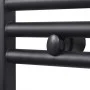 Schwarzer, gerader Badheizkörper 500 x 1160 mm von vidaXL, Heizkörper - Ref: Foro24-141907, Preis: 106,26 €, Rabatt: %