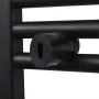 Black straight bathroom towel radiator 500 x 1160 mm by vidaXL, Radiators - Ref: Foro24-141907, Price: 106,26 €, Discount: %
