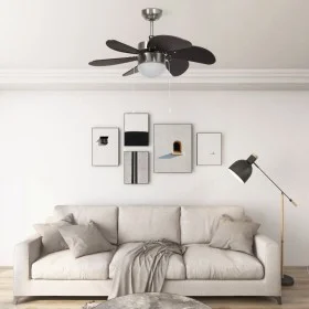 Deckenventilator mit dunkelbrauner Lampe 76 cm von vidaXL, Deckenventilatoren - Ref: Foro24-51488, Preis: 97,21 €, Rabatt: %