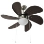 Ceiling fan with dark brown lamp 76 cm by vidaXL, Ceiling fans - Ref: Foro24-51488, Price: 99,21 €, Discount: %