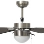 Ceiling fan with dark brown lamp 76 cm by vidaXL, Ceiling fans - Ref: Foro24-51488, Price: 99,21 €, Discount: %