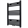 Black straight bathroom towel radiator 500 x 764 mm by vidaXL, Radiators - Ref: Foro24-141905, Price: 78,73 €, Discount: %