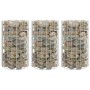 Arriate gaviones circular 3 uds acero galvanizado Ø30x50 cm