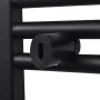 Black straight bathroom towel radiator 500 x 764 mm by vidaXL, Radiators - Ref: Foro24-141905, Price: 77,32 €, Discount: %