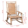 Silla mecedora de bambú de vidaXL, Mecedoras - Ref: Foro24-41894, Precio: 105,06 €, Descuento: %