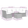 Set de sofás de jardín 7 pzas con cojines ratán sintético gris