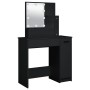 Vanity set with LED lights, black plywood by vidaXL, Bedroom Dressers - Ref: Foro24-3114116, Price: 111,79 €, Discount: %