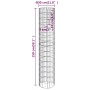 Arriate gaviones circular 3 uds acero galvanizado Ø30x150 cm