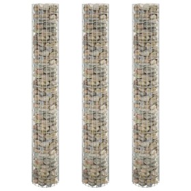 Arriate gaviones circular 3 uds acero galvanizado Ø30x200 cm