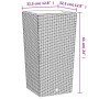 Pflanzgefäß mit herausnehmbarer Innenseite PP Rattan anthrazitgrau 21/49 L von vidaXL, Töpfe und Pflanzgefäße - Ref: Foro24-3...